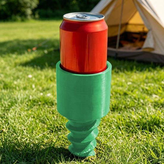 Sand Beach Cup Holder, Twist Beach Drink Stand for Cans And Bottles, Portable Outdoor Cup Stabilizer for Beach Camping Picnic