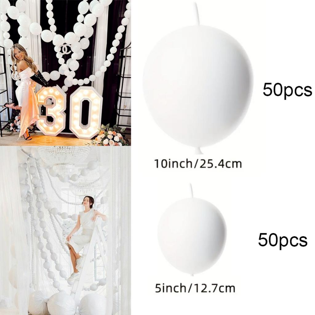 100 шт., одноцветный воздушный шар, цепочка для воздушных шаров «сделай сам», шарик Линколона, игольчатый хвост, цепочка для воздушных шаров на день рождения, выпускной, юбилей, вечерние украшения