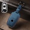 Подходит для чехлов на ключ BMW для 3 серии, 5 серии, X1, X2, X3, X4, X5, X6, X7, полное покрытие, натуральная кожа с пряжкой