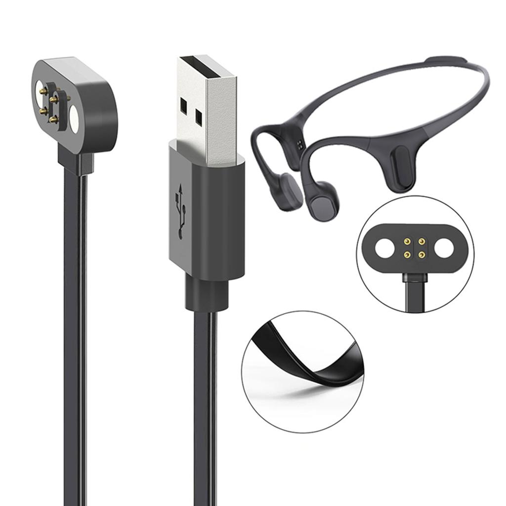 Earphone Charger Adapter 4 Pin USB Charging Cable Power Charger for Mojawa Run Plus Earphone