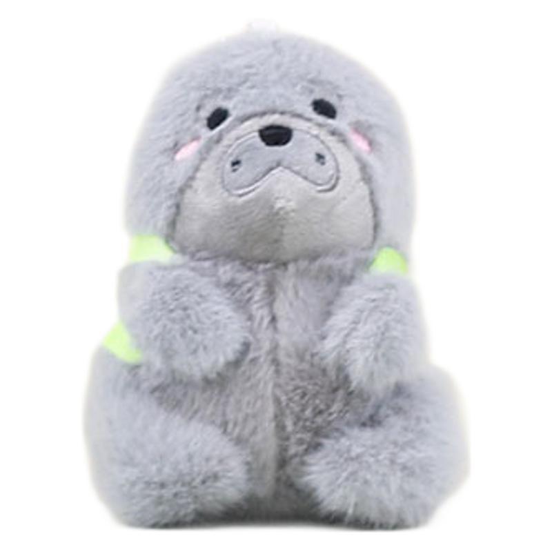 Charming Gray And Blue Gorilla Plush Toy Keychain For Bags And Backpack Accessories