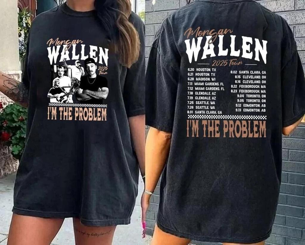 Футболка Morgan I'm The Problem Tour 2025, Концерт Wallen 2025, Футболка Morgan Wallen