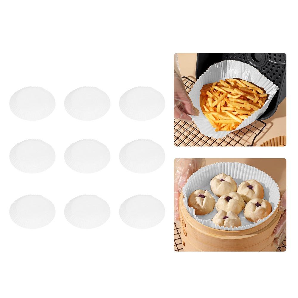 100Pcs Silicone Oil Paper Fryer Liners Oil Absorbing Baking Paper Liners For Roasting