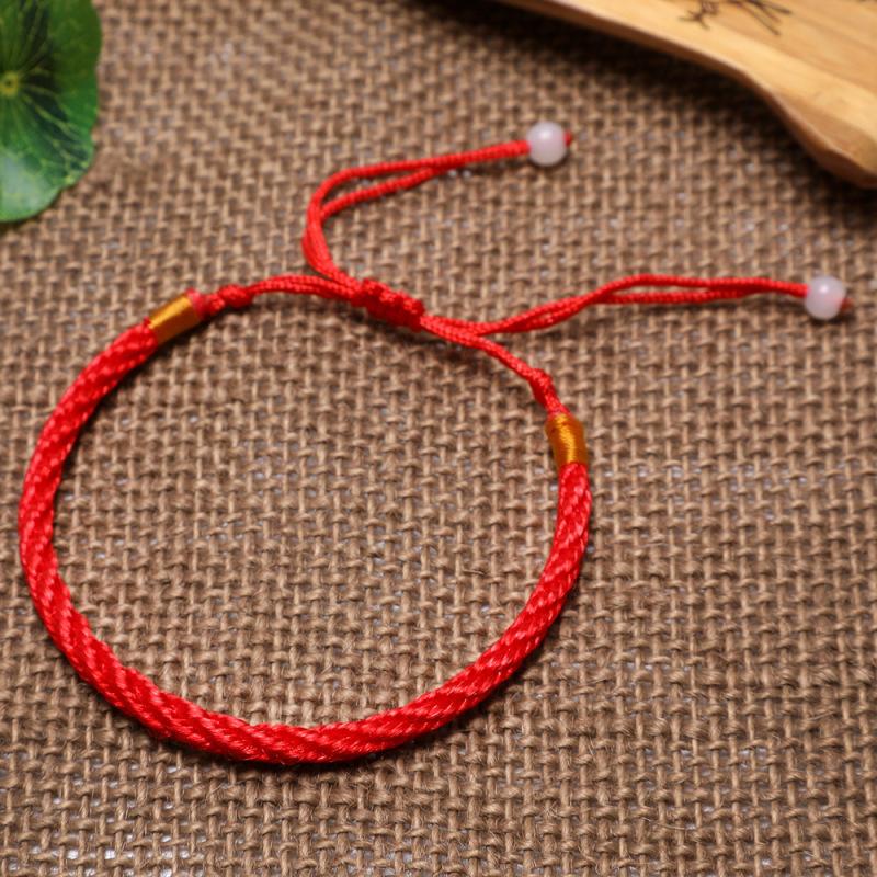 Простой красный браслет из веревки Yingluo Rope Браслет для пары Этнический стиль Красная веревка Студенческий подарок