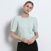 Ozoc Puff Sleeve Cable Knit Sweater