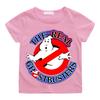 Summer BoysGirls 414t Cartoon Cotton Funny Ghostbusters Game Print Cartoon Short Sleeve Children TShirt Animation Costumes