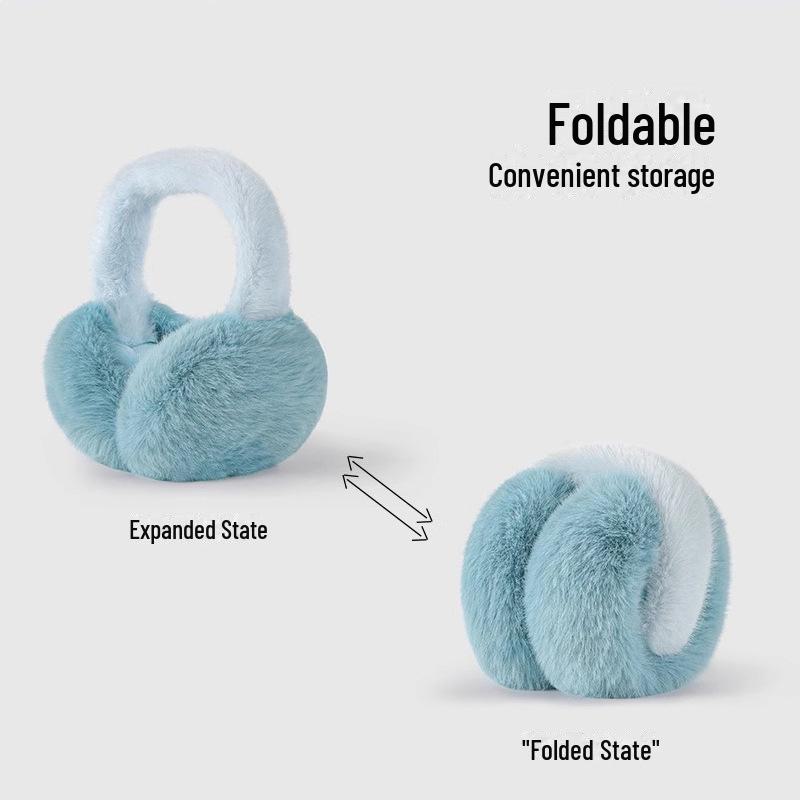Женские зимние плюшевые складные наушники – милые и теплые для холодной погоды