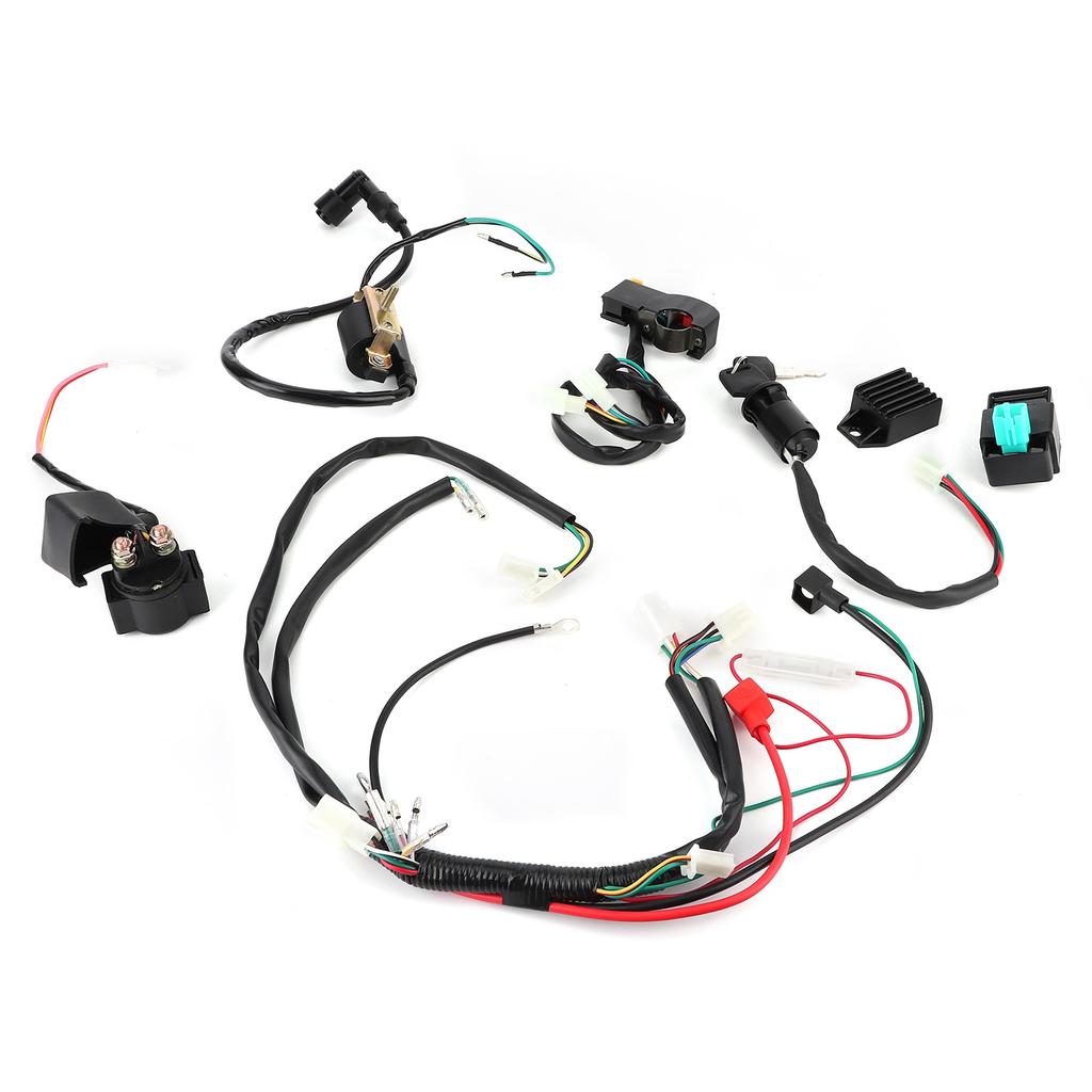 Комплект жгута проводов двигателя с электростартером подходит для 50cc 110cc 125cc ПИТ квадроцикла внедорожника ATV