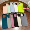 Жидкий силиконовый чехол для iPhone 16 15 14 13 12 11 Pro Max, ударопрочный, мягкий, задняя защитная крышка для серии 16, аксессуары для телефона