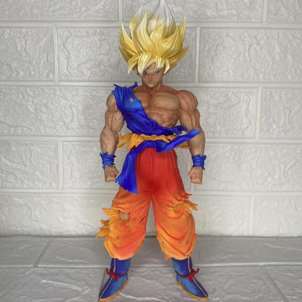 30 см Фигурка Dragon Ball Аниме Супер Сайян Гоку Черные Волосы Сцена ПВХ Коллекция Детская Модель Игрушки Кукла Подарок на День Рождения
