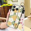 Soft Case Back Cover Phone Case For Realme C63 4G/C61 4G Wrist Strap Lanyard Protective Wristband Oil Painting Anti-dust