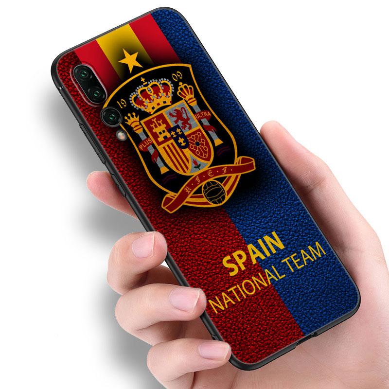 Испания Национальные Флаги Черный Чехол для Телефона Для Huawei P10 P20 P30 P40 Lite P50 P60 Art P50E P Smart Z 2018 2020 2021 Pro 2019