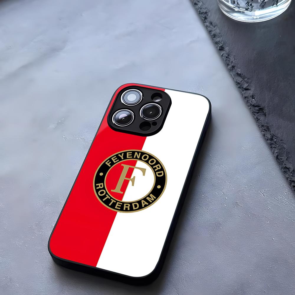 Чехол для телефона футбольного клуба F-FeyenoordS Закаленное стекло Для IPhone 17 13 14 16 12 15 11 Pro Max Plus Mini X XR SE2020 Coque