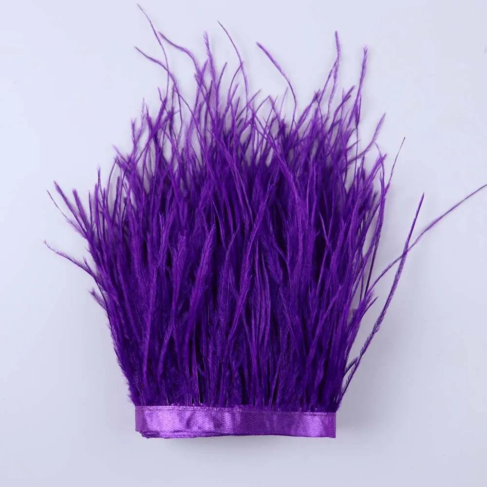 Feather53 Цветная лента с отделкой из страусиных перьев 10-15 см 1 м для поделок, свадебных платьев, карнавальных костюмов, домашнего декора, швейных принадлежностей