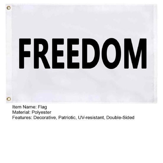 Yousheng Садовый флаг Свободы Чарли Баннер с люверсами Уличный Устойчивый к выцветанию Патриотический флаг для украшения палубы, патио, крыльца, заднего двора