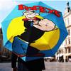 Зонт Popeye's Strength Displayed Складной зонт, автоматический зонт 8-спицевый для путешествий, кемпинга Подарок на Хэллоуин Рождество