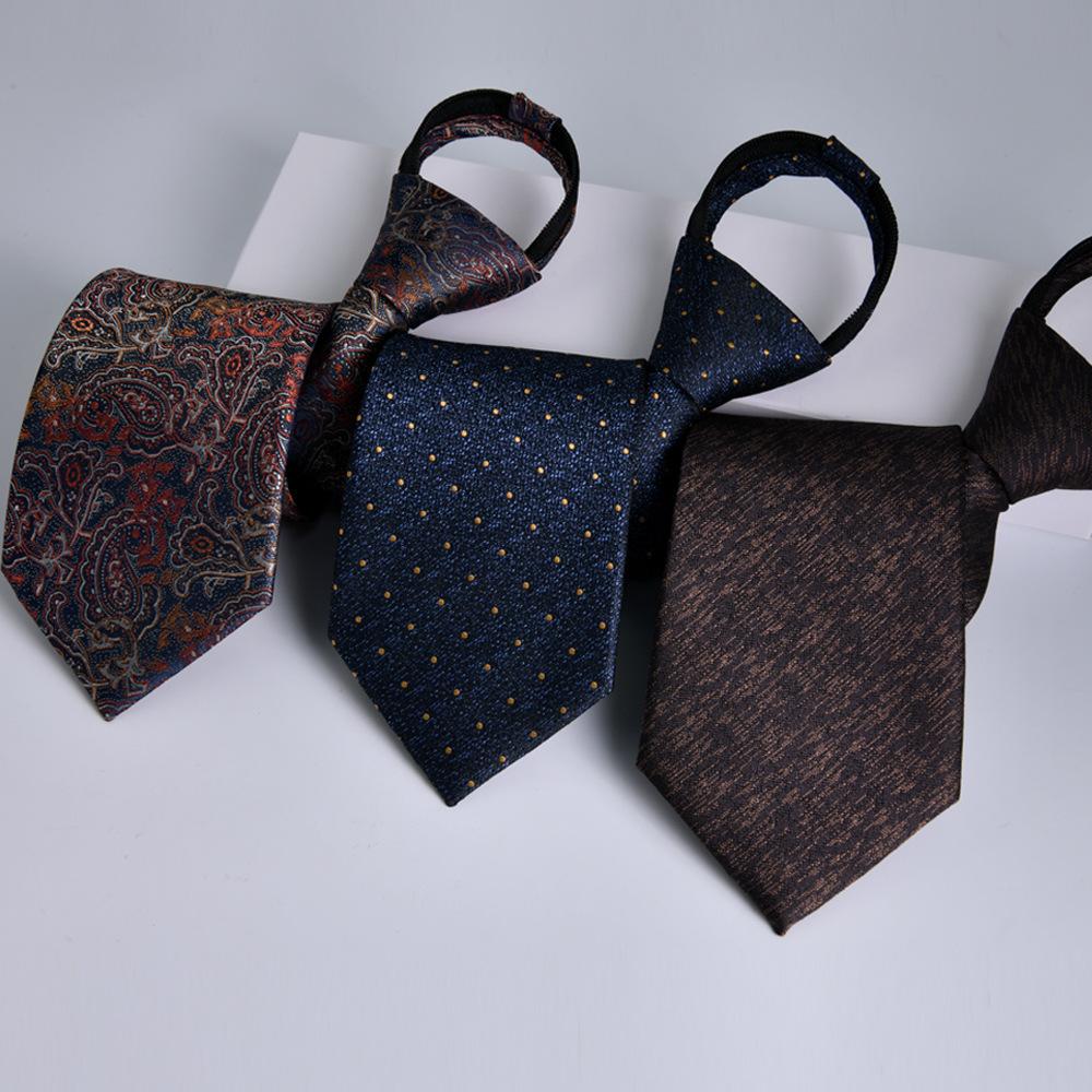 Tie Men'S Business Executive Male Groom Marriage Zipper Lazy Occupation Easy Pull Free 8Cm