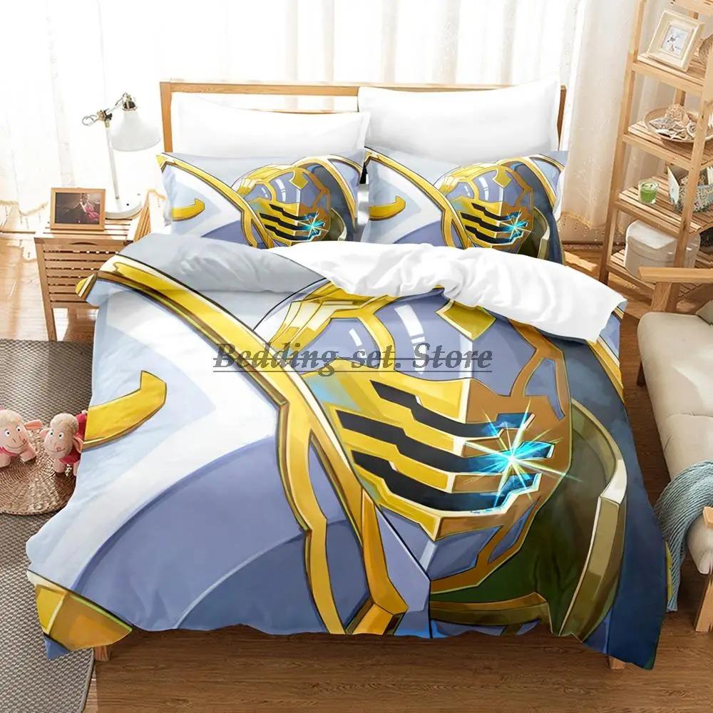 Комплект постельного белья Skeleton Knight Single Twin Full Queen King Size Комплект постельного белья Aldult Kid Bedroom Duvetcover Sets Anime Bed Sheet Set