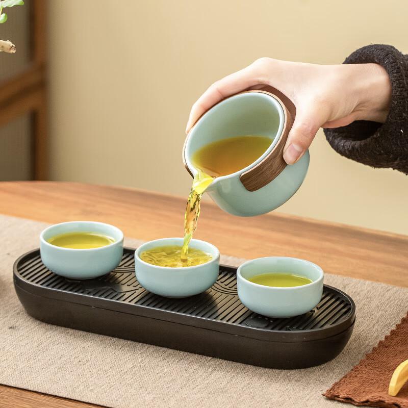 Ru Kiln Portable Travel Tea Set