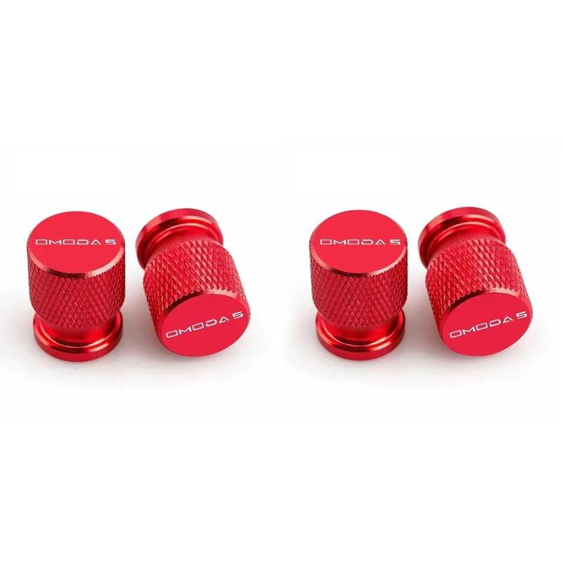4Pcs For Chery Omoda C5 Crossover Omoda 5 FX 2022-2023 Accessories Aluminum Styling Car Wheel Tire Valve Caps Dust Covers Rim DF1