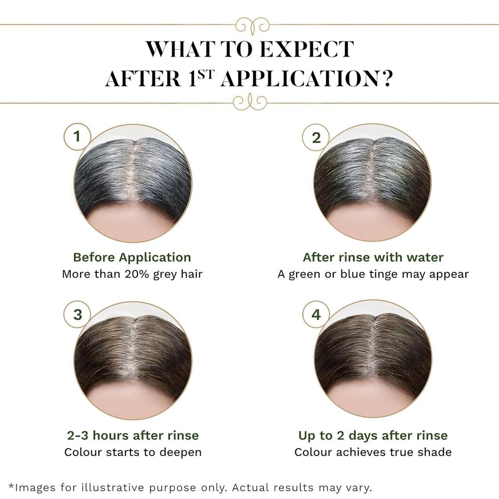 SESA Natural Black Hair Colour Kit For First Greys DIY 3 Step Ayurvedic Organic Color No Ammonia PPD Sulphates Pack Of 1