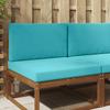 Outdoor Sofa Cushions 2 pcs Turquoise Polyester