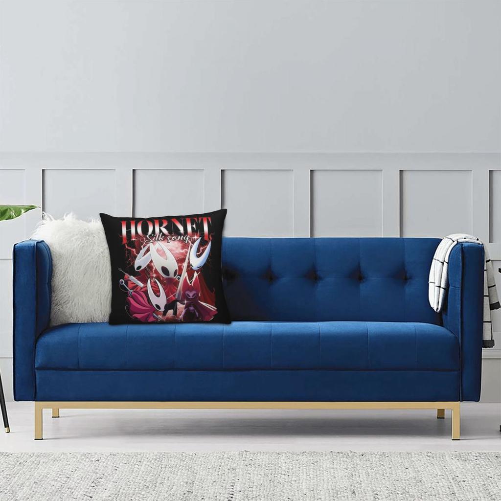 Hollow Knight Silksong Hornet Pillowcase Double-sided Printing Polyester Cushion Cover Decorations Throw Pillow Case Cover Car