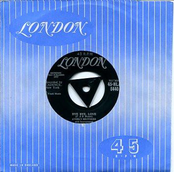 Пластинка 7 дюймов EVERLY BROTHERS - Bye Bye, Love / I Wonder If I Care 45HLA8440 LONDON 1957 UK Rock Б/у