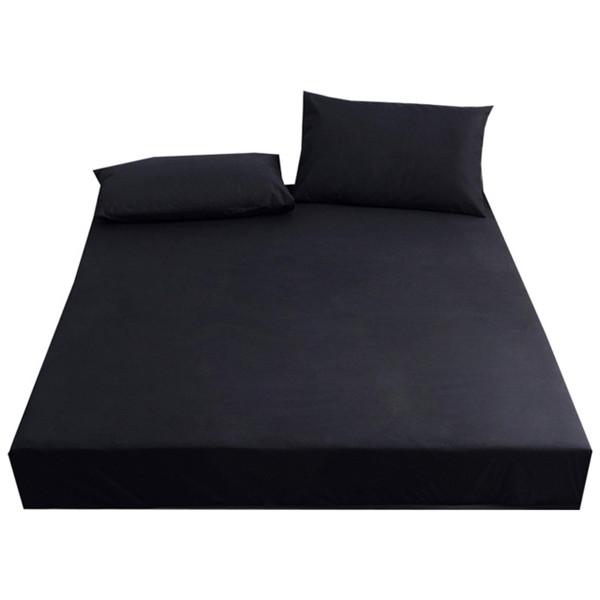 Супер водонепроницаемая простыня из 3 предметов, гладкий наматрасник, покрывало с глубоким карманом, дышащее мягкое покрывало, постельное белье (С 2 наволочками)