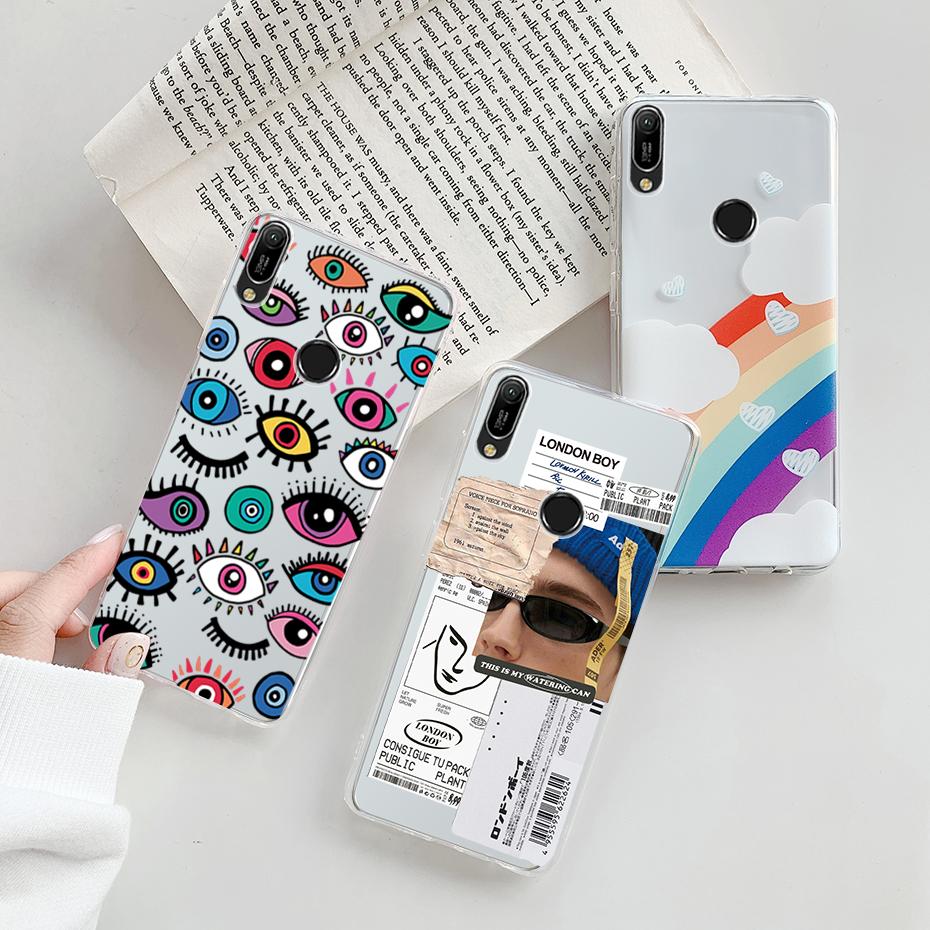 Чехол для Huawei Y6 2019, противоударный, милый, силиконовый, ТПУ, мягкая задняя крышка, чехлы для Huawei Y6 2019 Y 6 Y6 Prime Pro 2019