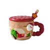 Творческий рождественский керамический стаканчик с крышкой, дорогой мультяшный милый офисный стаканчик для воды, подарочная коробка, сувенир