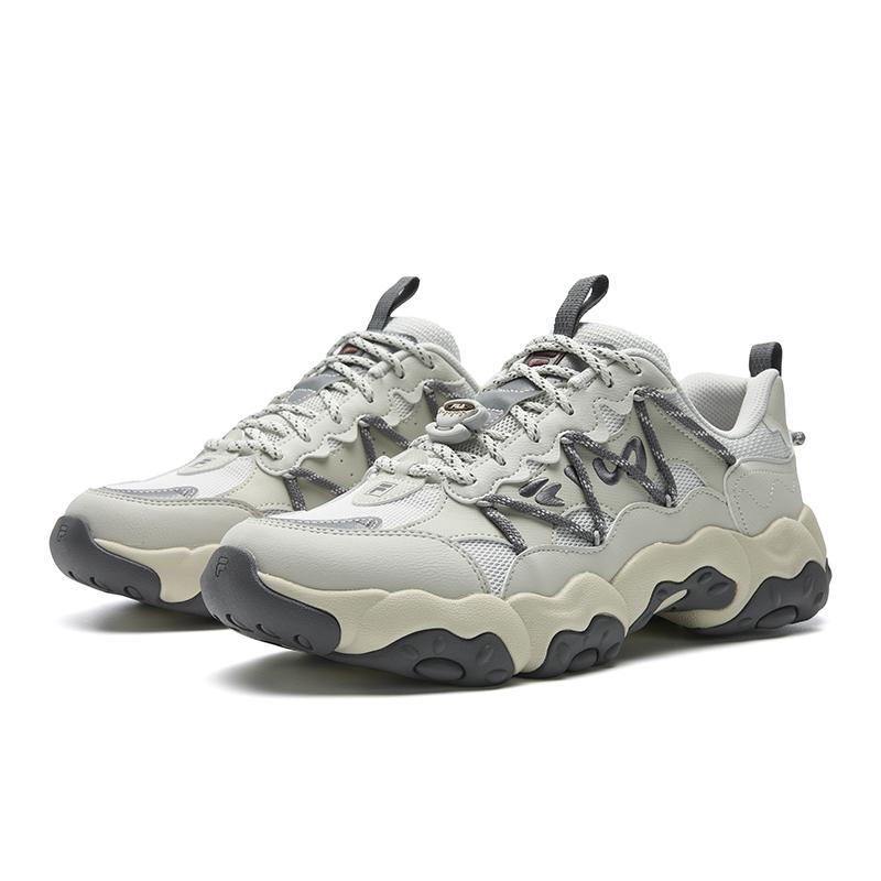 Fila FLUID 6 Амортизация Устойчивость к истиранию Покрытие Легкие Низкие Массивные Кроссовки Мужские Серый F12M612137FSW