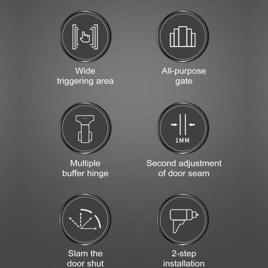 Универсальный открыватель двери шкафа, простая установка, безопасная пружина, самозакрывающаяся петля
