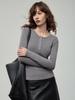 Women's Slim-Fit Henley Collar Long-Sleeve T-Shirt - 2025 Autumn Solid Color Base Layer
