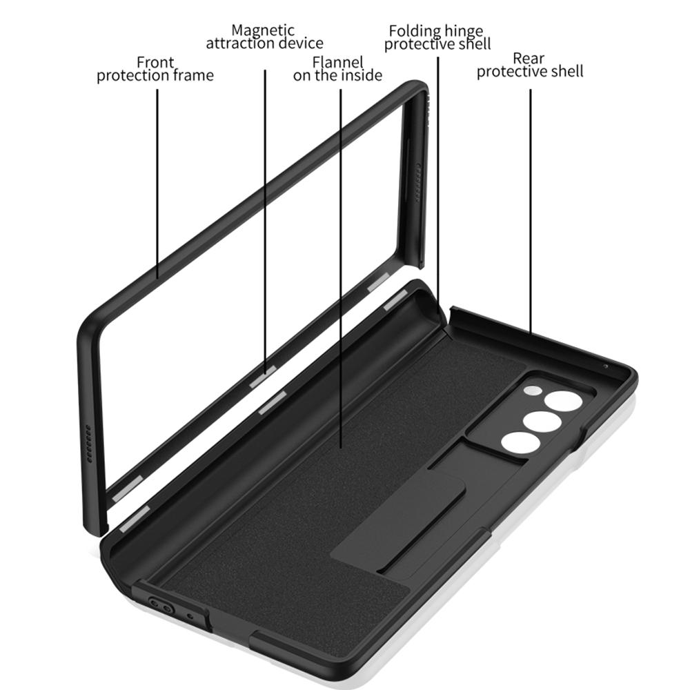 Magnetic Bracket Case for Samsung Z Fold 2 Fold 3 4 5 Case All-Inclusive Hinge Protector Case