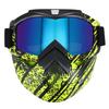Harley KTM Cycling half-face helmet with full-face goggles, Halloween skull mask, water-transfer printed goggles, cycling mask