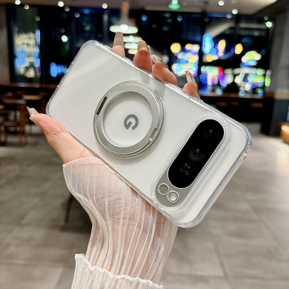Для Magsafe Матовый Вращающийся Чехол-Подставка для Google Pixel 10 9 Pro XL 8 7 6 9A 8A 7A 6A Держатель Стенд Прозрачный Ударопрочный Чехол