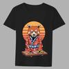 Men Summer T-shirt Basic Print Tops Japan Anime Genki Cat Series Casual O-neck Fashion Men Commuter Comfortable Tees