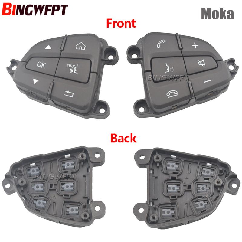 1pair Black/Moka Color Steering Wheel Control Switch Buttons For BENZ C GLC Class W205 W253 A0999050200 A0999050300