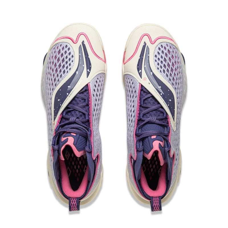 Li Ning BadFive 5 Нескользящие, Износостойкие, Дышащие, Упругие Баскетбольные Кроссовки Средней Высоты Мужские Белые ABFV025-9