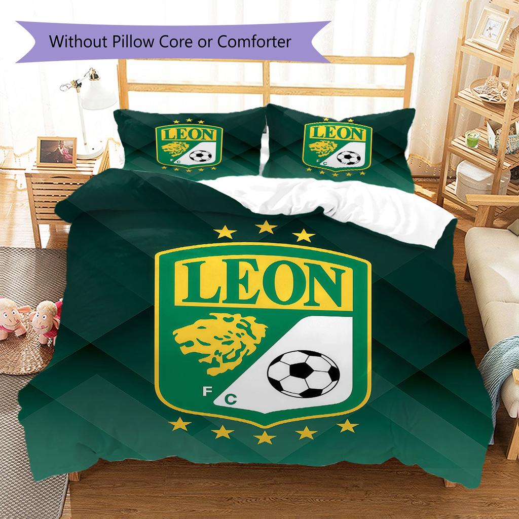 Club Leon Pattern Bedding,Quilt Set Quilt Cover Pillowcase Home Birthday Gift(1 * duvet cover + 2 * pillowcase, without core)