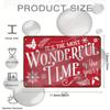Vintage "The Most Wonderful Time of the Year" Metal Sign - 8x12 Inch, Fade Resistant, Vintage Style, Wall Hanging