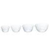 Single Mouth Bowl Heat Resistant Glass Set of 4 Multi Bowl Clear Made In Japan KB-2518