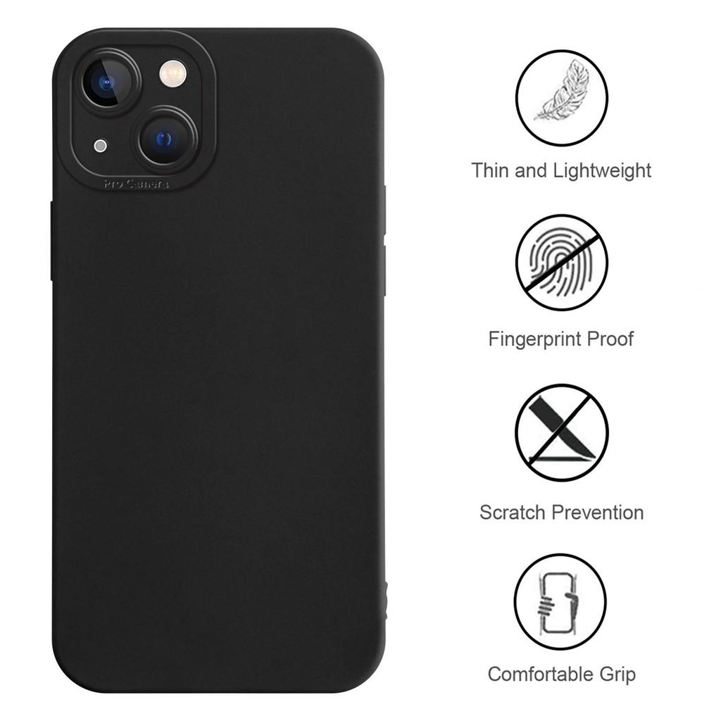 Роскошный черный чехол для iPhone 16 15 14 Pro Max Plus 13 12 11 7, Мягкий силиконовый чехол из ТПУ, Амортизирующий чехол с защитой камеры
