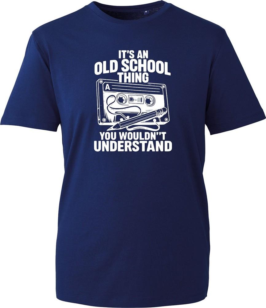 Футболка с кассетной лентой Old School Thing Унисекс Черный Хлопок Ретро Новинка Топ