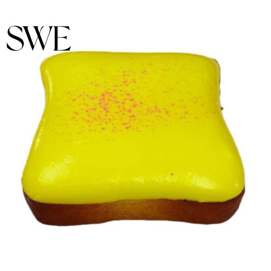 Thick Stress Ball Creamy Toast Squeeze Toy Soft Slow-Rising Realistic Bread Fidget Foam for Relief Decompression Gadget Kids Adults Venting