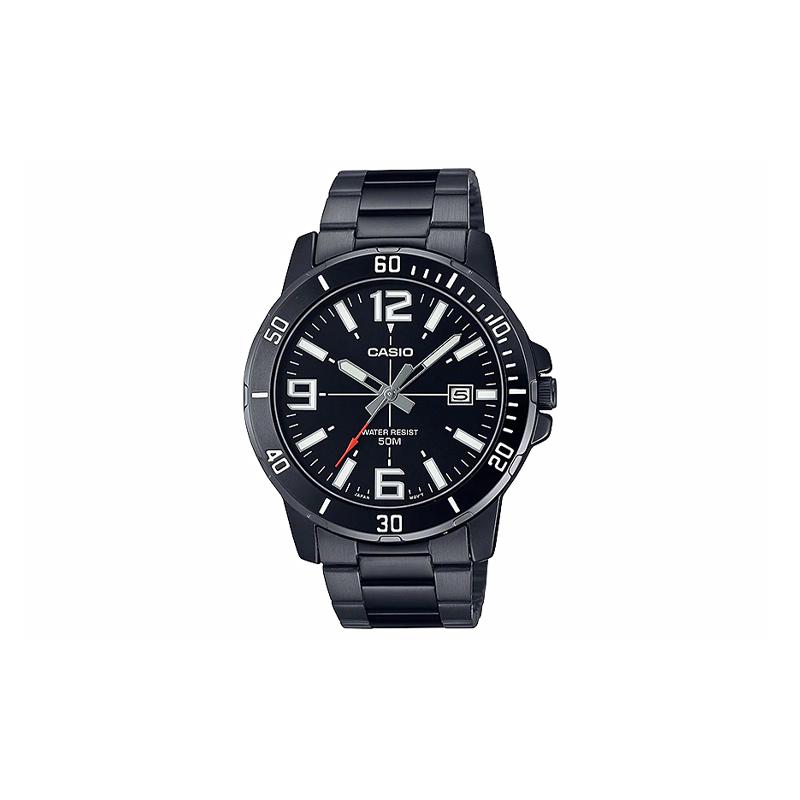 Casio Серия STANDARD, классические, простые, изысканные и модные, кварцевый механизм, ремешок из нержавеющей стали, японские и корейские часы, MTP-VD01B-1BV