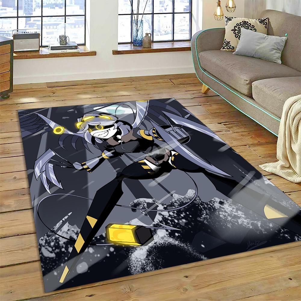 2025 New Style Murder Drones Uzi V Cartoon Robot Rug Carpet for Living Room Bedroom Home Decor, Floor Mat Non-slip Sofa Doormat
