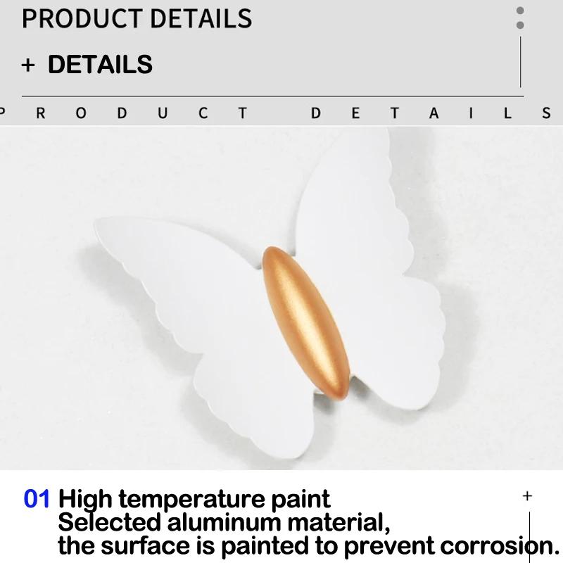 Светодиодный уличный декоративный садовый настенный светильник, настенный светильник в виде бабочки для террасы, загородные фасадные светильники IP65, декоративные настенные светильники