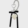 FALLETT Heart Motif Key Ring Silver